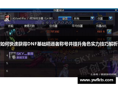 如何快速获得DNF基础精通者称号并提升角色实力技巧解析