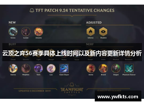 云顶之弈S6赛季具体上线时间以及新内容更新详情分析