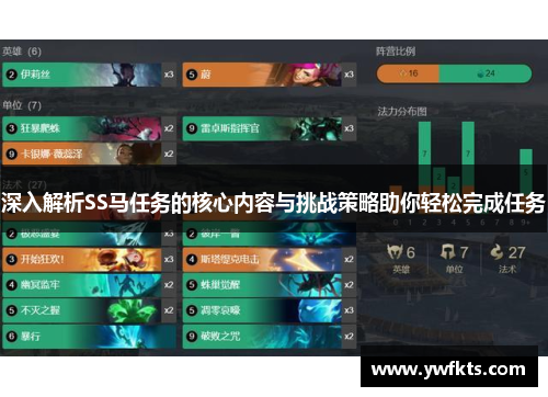 深入解析SS马任务的核心内容与挑战策略助你轻松完成任务